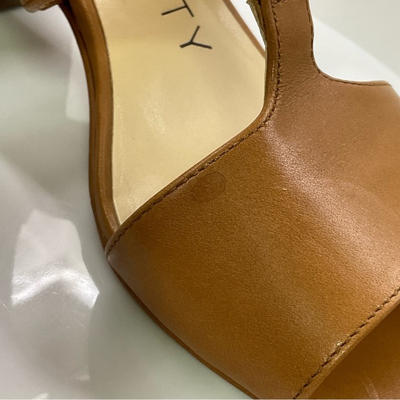 Soul Society Slonah Leather Block Heel Square Toe Slide Sandals Size 6.5 - Picture 8 of 9